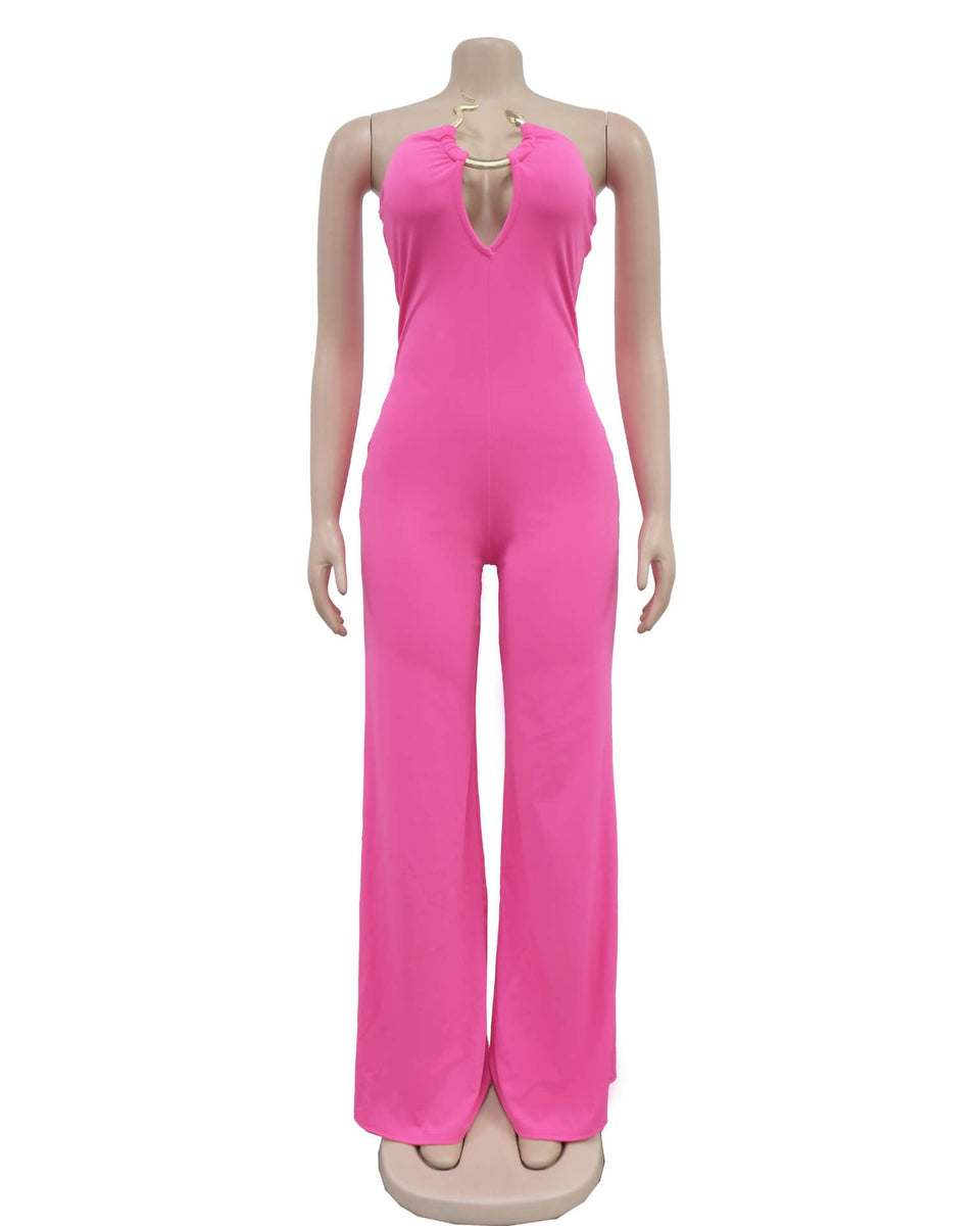 Indiebeautie Strapless Wide-Leg Jumpsuit