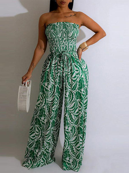 Indiebeautie Printed Strapless Jumpsuit