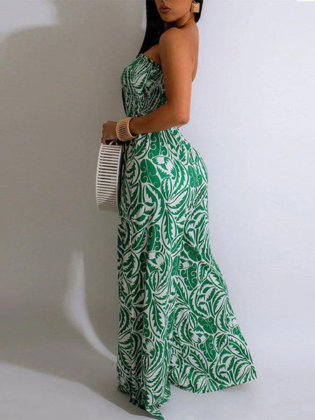 Indiebeautie Printed Strapless Jumpsuit
