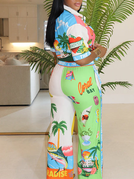 Indiebeautie Printed Shirt & Pants Set