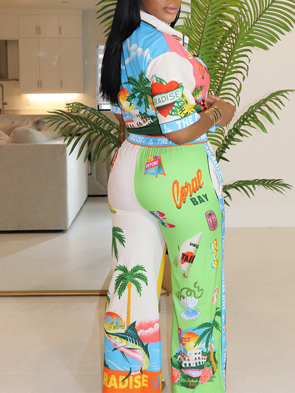 Indiebeautie Printed Shirt & Pants Set