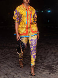 Indiebeautie Printed Shirt & Pants Set