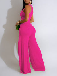 Indiebeautie Twisted Tank Top & Slit Pants Set
