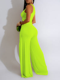 Indiebeautie Twisted Tank Top & Slit Pants Set
