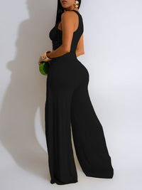 Indiebeautie Twisted Tank Top & Slit Pants Set