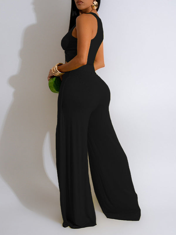 Indiebeautie Twisted Tank Top & Slit Pants Set