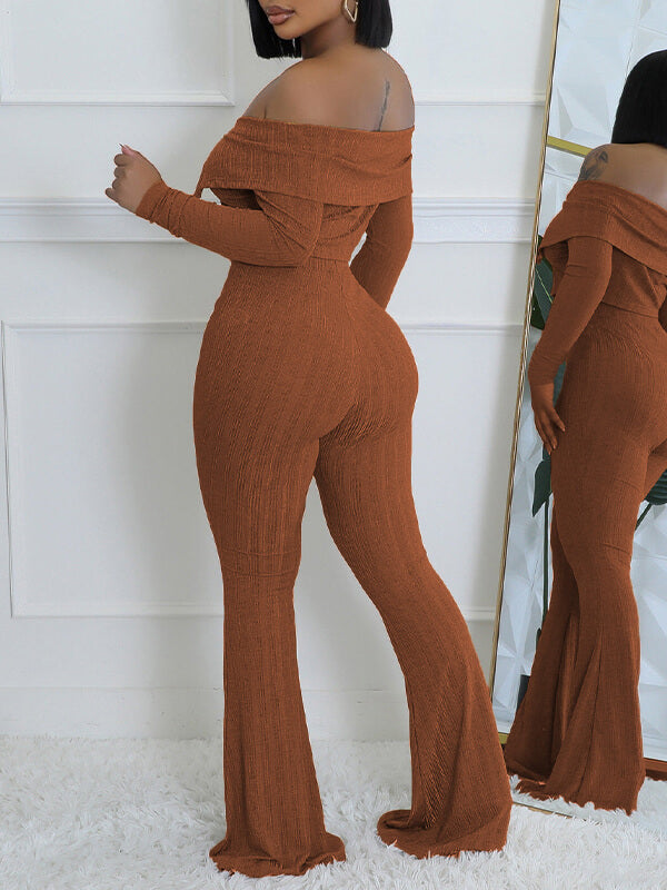 Indiebeautie Off-Shoulder Button Top & Pants Set