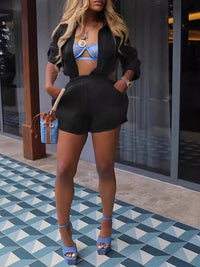 Indiebeautie Sheer Shirt & Shorts Set
