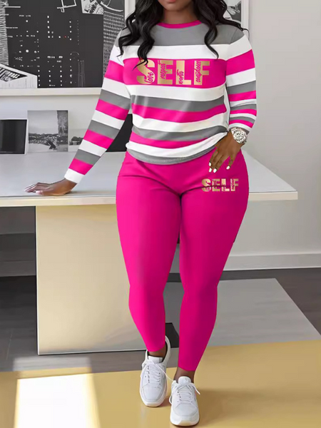 Stripe Tee & Pants Set--Clearance