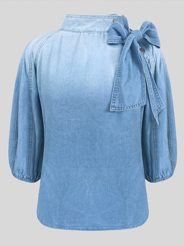 Tied Denim Top--Clearance