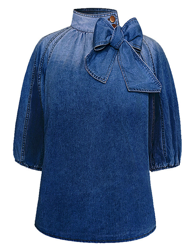 Tied Denim Top--Clearance