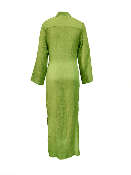 Indiebeautie Side-Slit Shirt Dress