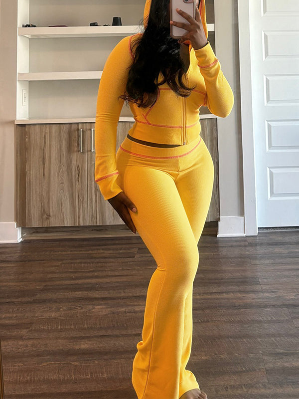 Indiebeautie Zip-Front Hoodie & Pants Set