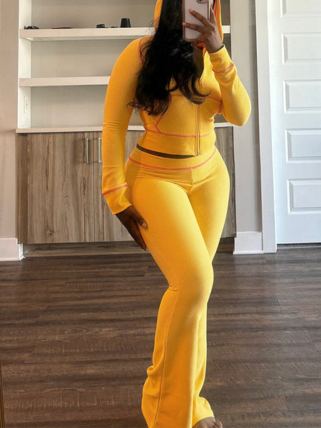 Indiebeautie Zip-Front Hoodie & Pants Set