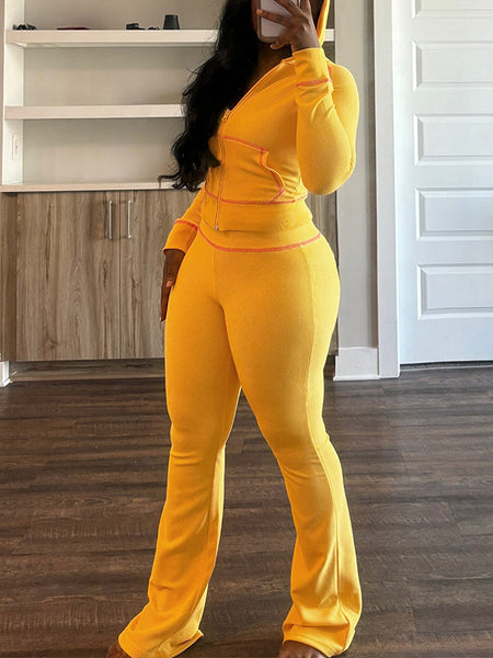 Indiebeautie Zip-Front Hoodie & Pants Set
