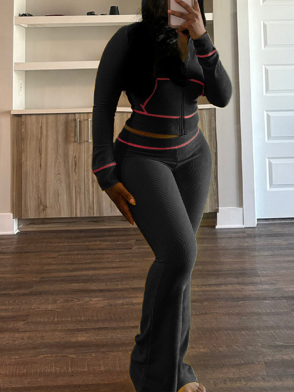 Indiebeautie Zip-Front Hoodie & Pants Set