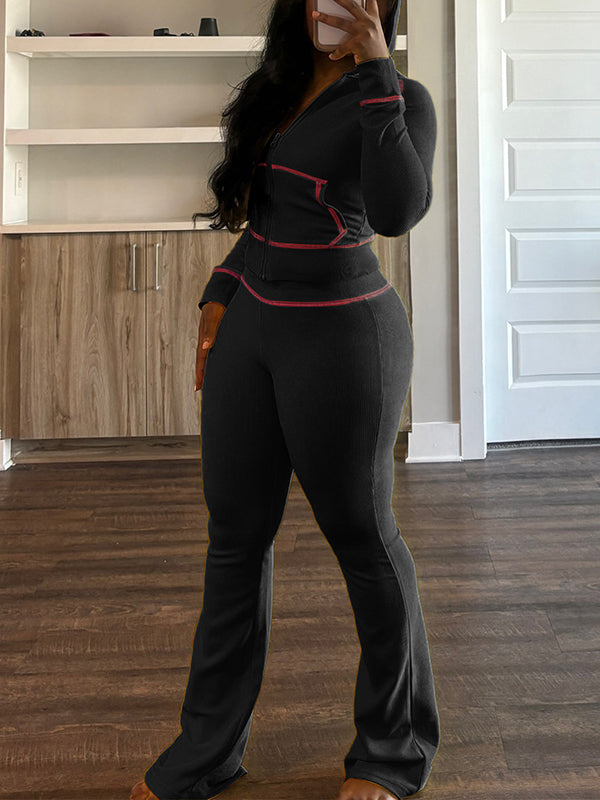 Indiebeautie Zip-Front Hoodie & Pants Set