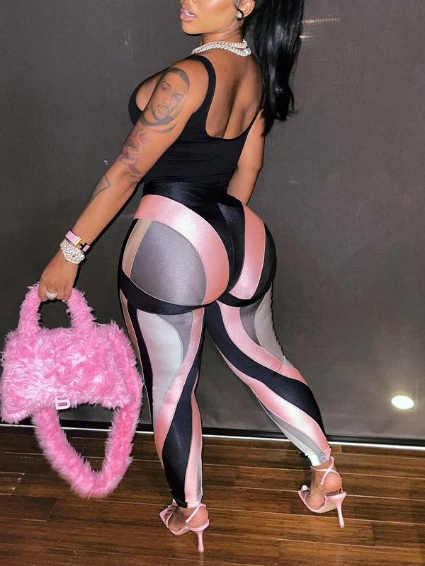 Indiebeautie Colorblock Skinny Pants