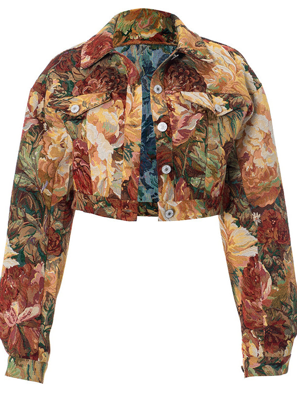 Indiebeautie Printed Button-Front Jacket