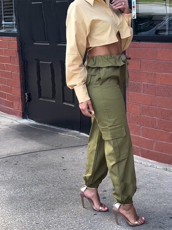 Indiebeautie Tied Cargo Pants