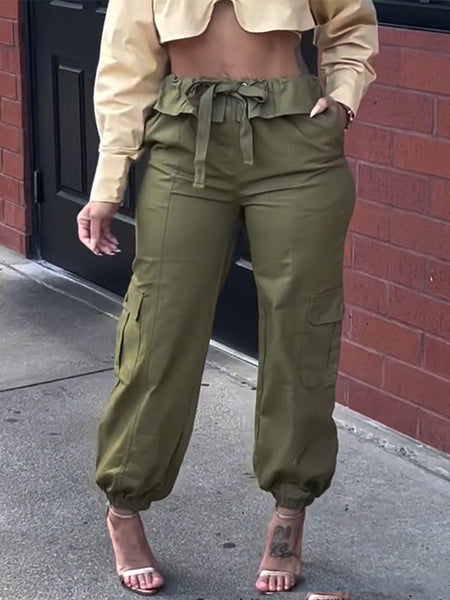 Indiebeautie Tied Cargo Pants
