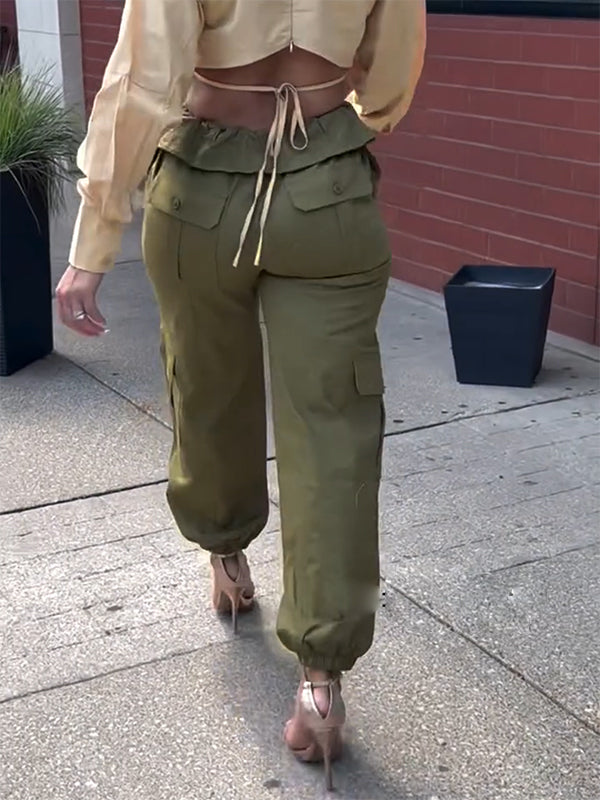 Indiebeautie Tied Cargo Pants
