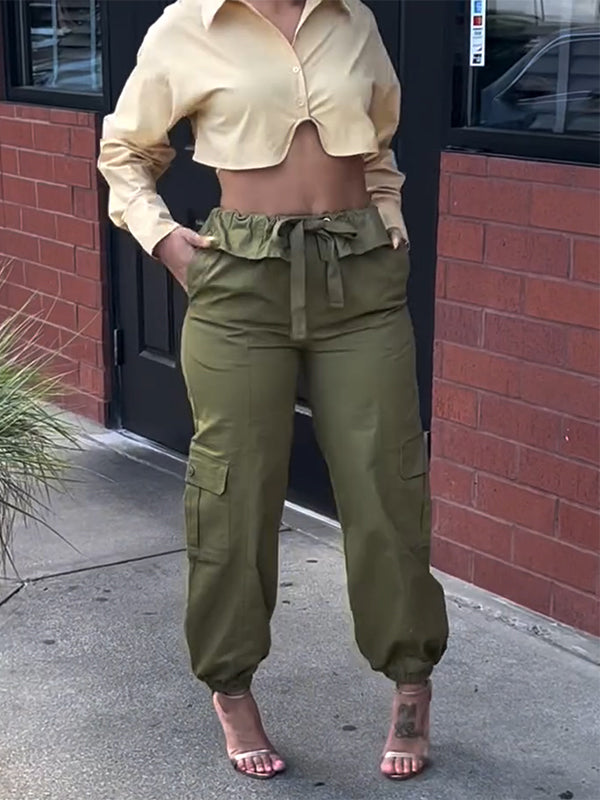 Indiebeautie Tied Cargo Pants