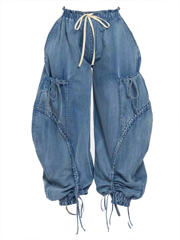 Indiebeautie Drawstring Cargo Jeans