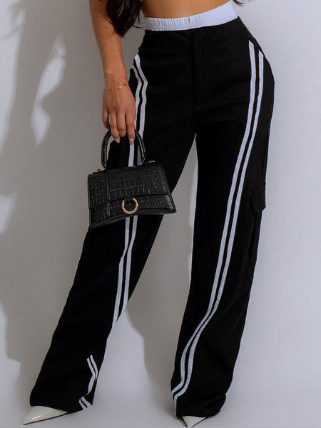 Stripe Cargo Pants--Clearance