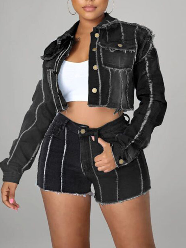 Fringe Denim Jacket--Clearance