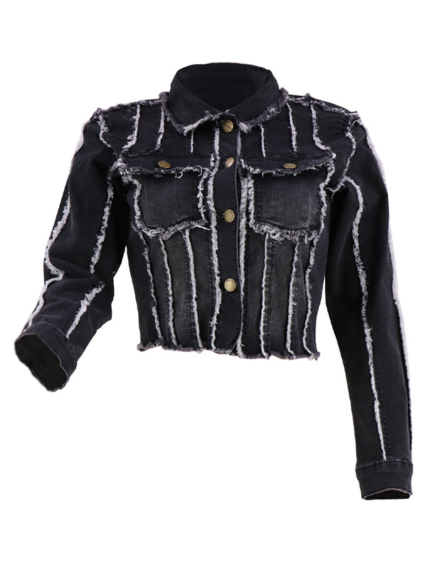 Fringe Denim Jacket--Clearance