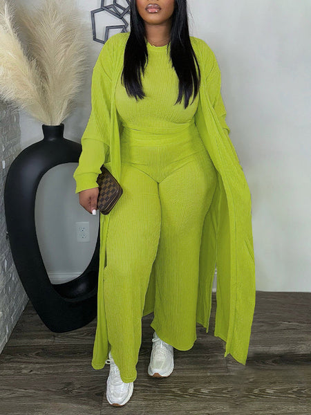 Solid Ribbed 3PC Set--Clearance