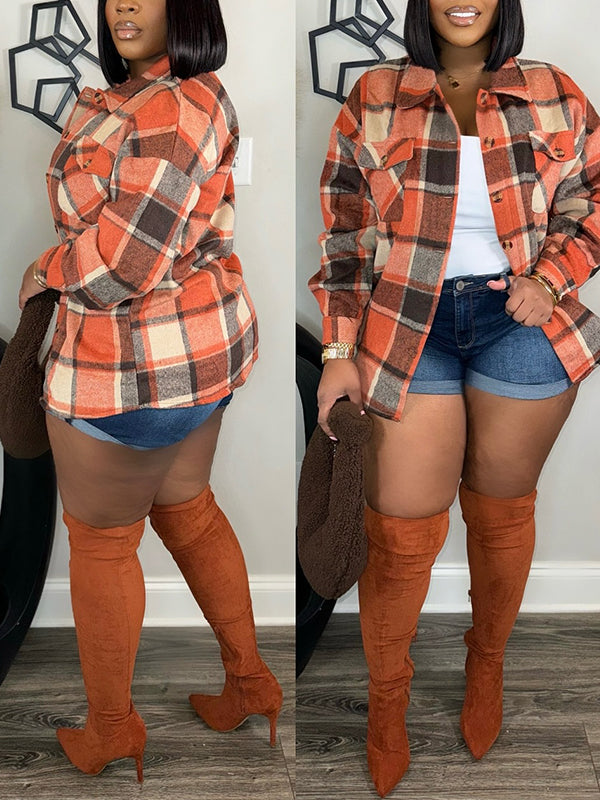 Plaid Shirt Jacket--Clearance