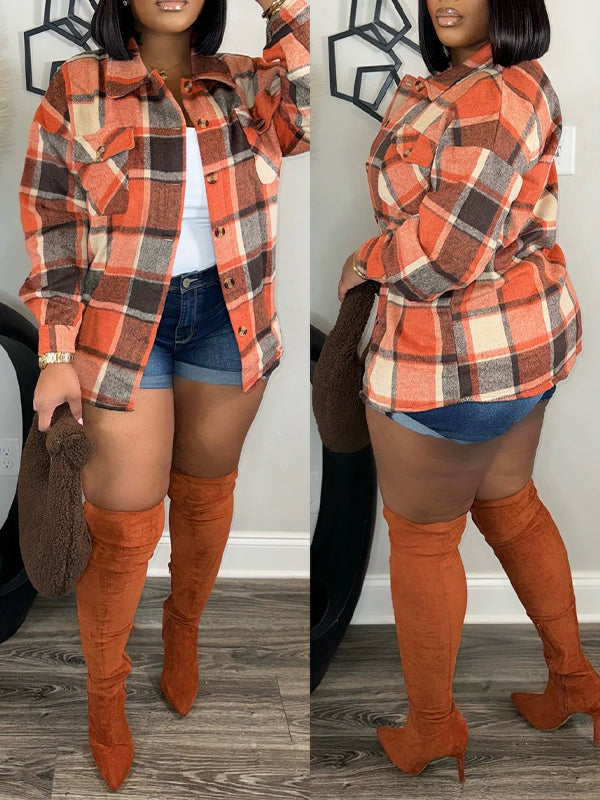 Plaid Shirt Jacket--Clearance