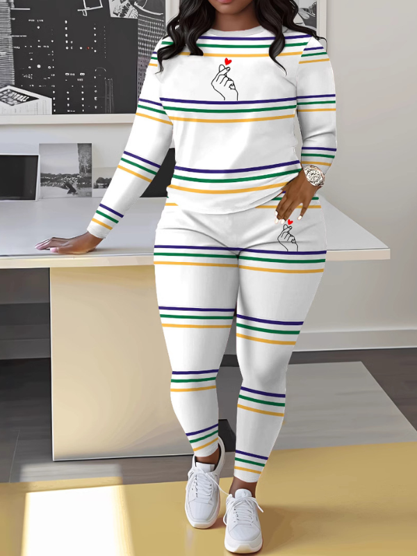 Stripe Tee & Pants Set--Clearance