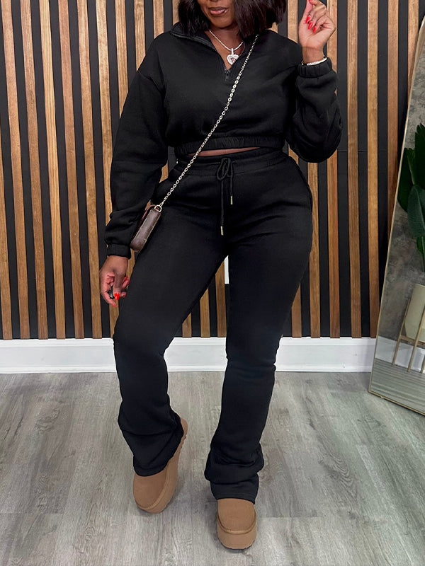 Indiebeautie Zip-Front Sweatshirt & Pants Set
