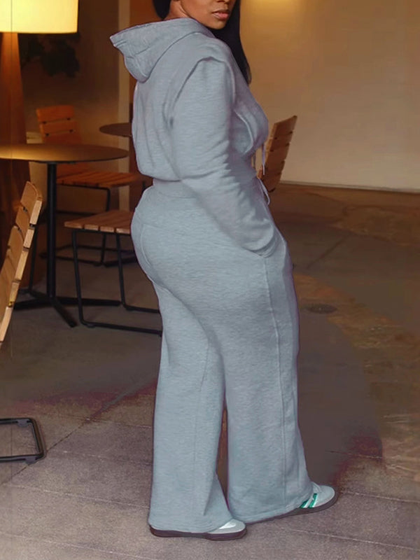 Indiebeautie Solid Hoodie & Pants Set