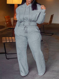 Indiebeautie Solid Hoodie & Pants Set