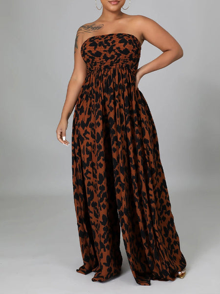 Indiebeautie Smocked Wide-Leg Jumpsuit