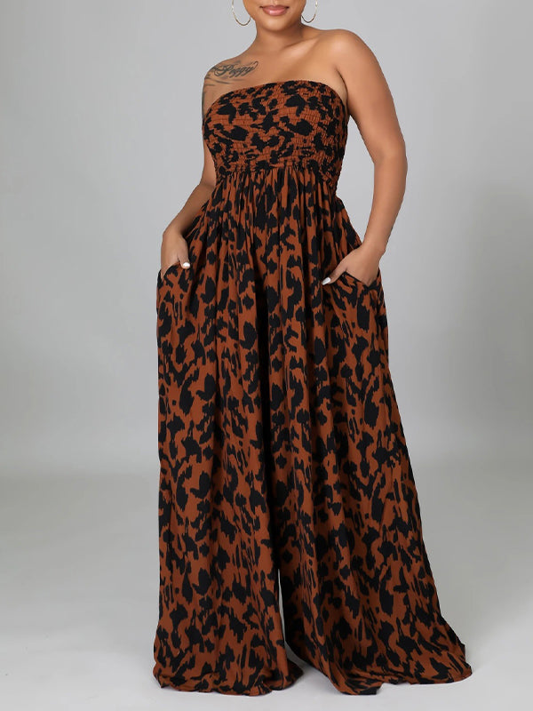 Indiebeautie Smocked Wide-Leg Jumpsuit