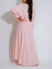 Solid Cami Dress with Top Set