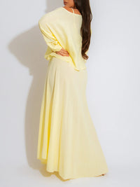 Solid Cami Dress with Top Set