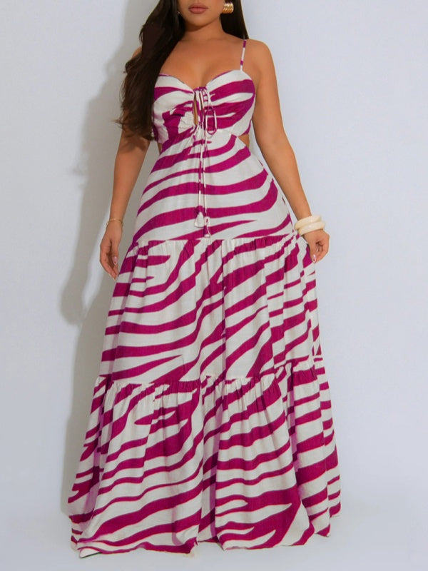 Indiebeautie Printed Cami Ruffle Dress