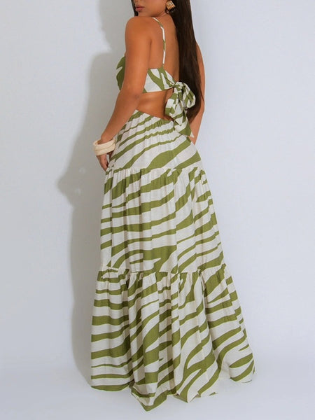 Indiebeautie Printed Cami Ruffle Dress