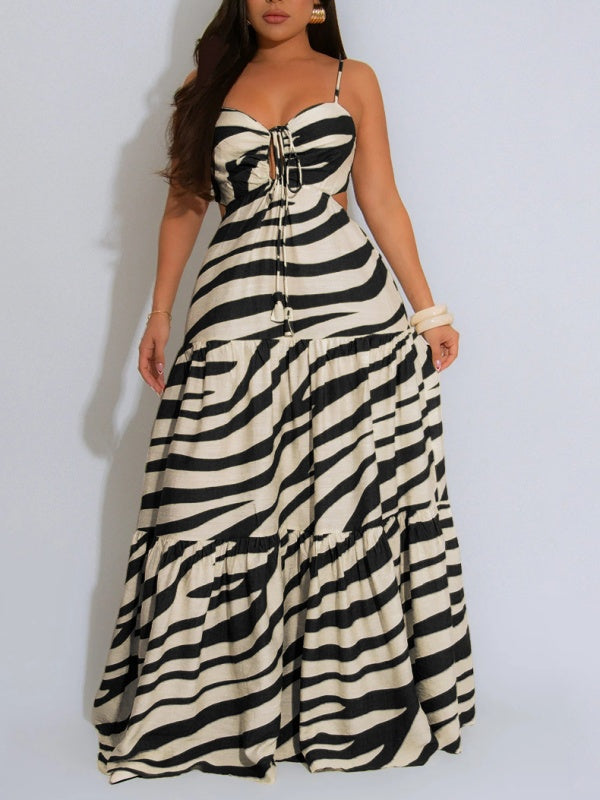Indiebeautie Printed Cami Ruffle Dress