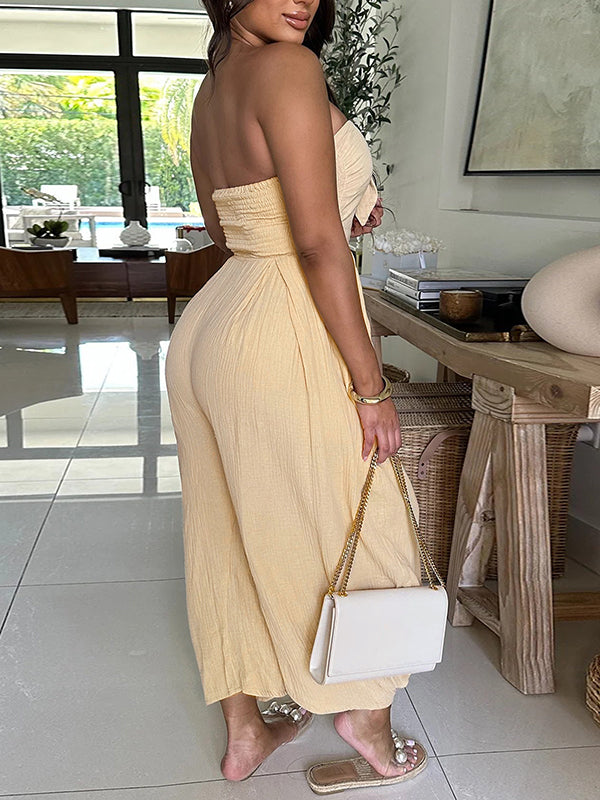 Strapless Tied Jumpsuit