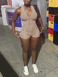 Washed Sleeveless Romper