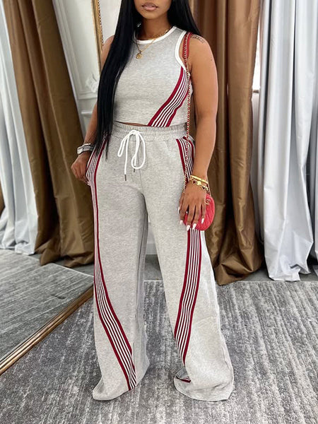 Indiebeautie Stripe Tank Top & Pants Set