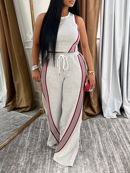 Indiebeautie Stripe Tank Top & Pants Set