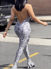 Printed Halter Jumpsuit